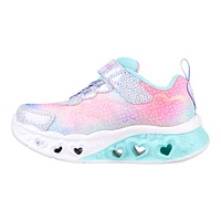 Skechers Kids' Toddler Flutter Heart Lights Simply Love Shoes, Slip On, Running, Velcro, Light Up