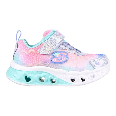 Skechers Kids' Toddler Flutter Heart Lights Simply Love Shoes, Slip On, Running, Velcro, Light Up