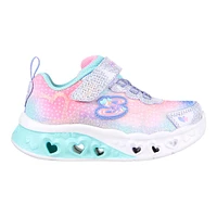 Skechers Kids' Toddler Flutter Heart Lights Simply Love Shoes, Slip On, Running, Velcro, Light Up