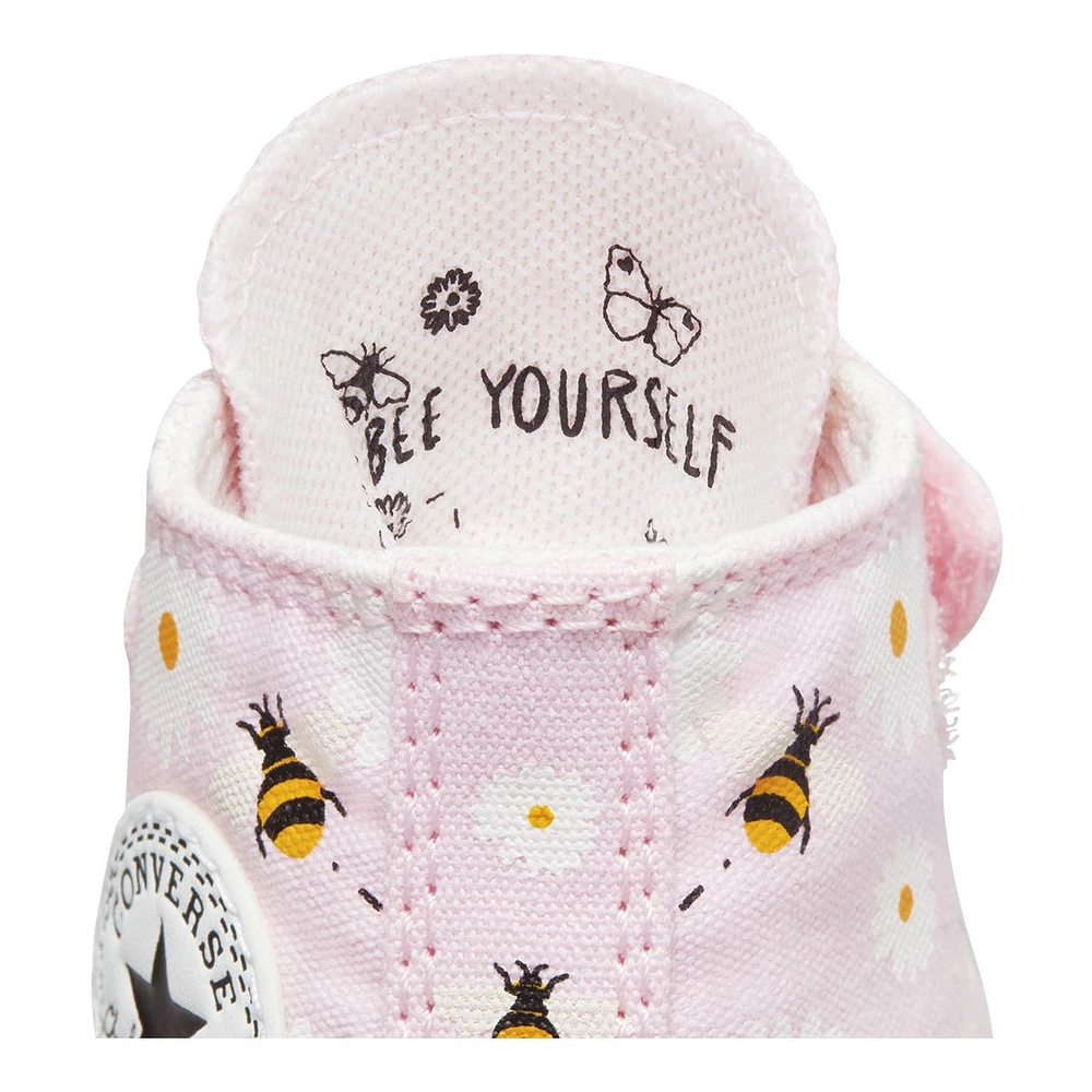 Converse Kids' Toddler Chuck Taylor All Star 1V Bee Yourself Easy On Shoes, Running, Velcro