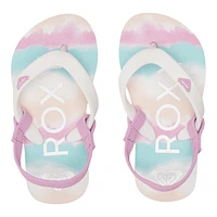 Roxy Kids' Toddler Tahiti VI Flip Flops/Sandals, Girls', Heel Strap