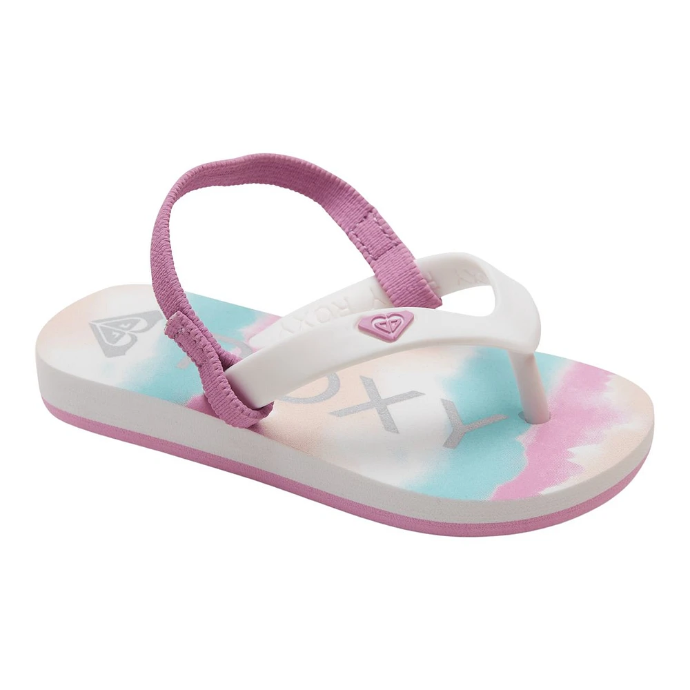 Roxy Kids' Toddler Tahiti VI Flip Flops/Sandals, Girls', Heel Strap