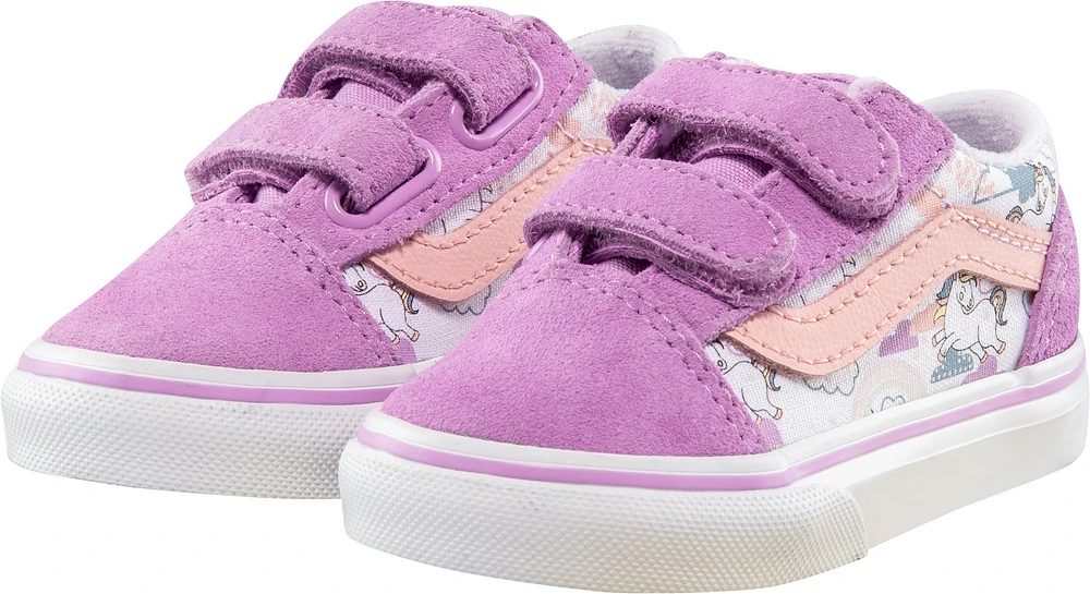 Vans Kids' Toddler Old Skool V Skate Shoes, Sneakers, Girls', Velcro