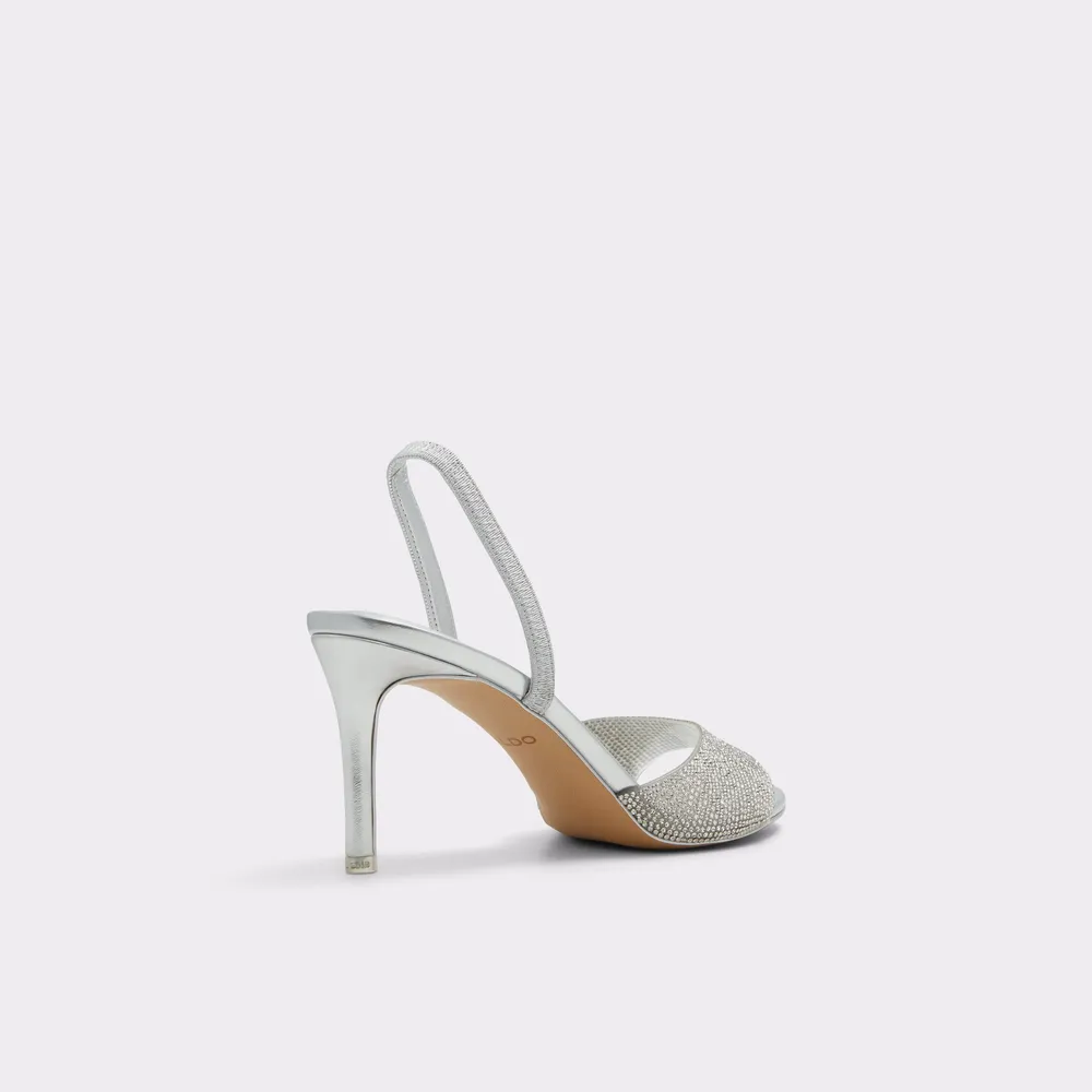 Aitana Argent Synthetic Femmes Sandales à talon | ALDO Canada