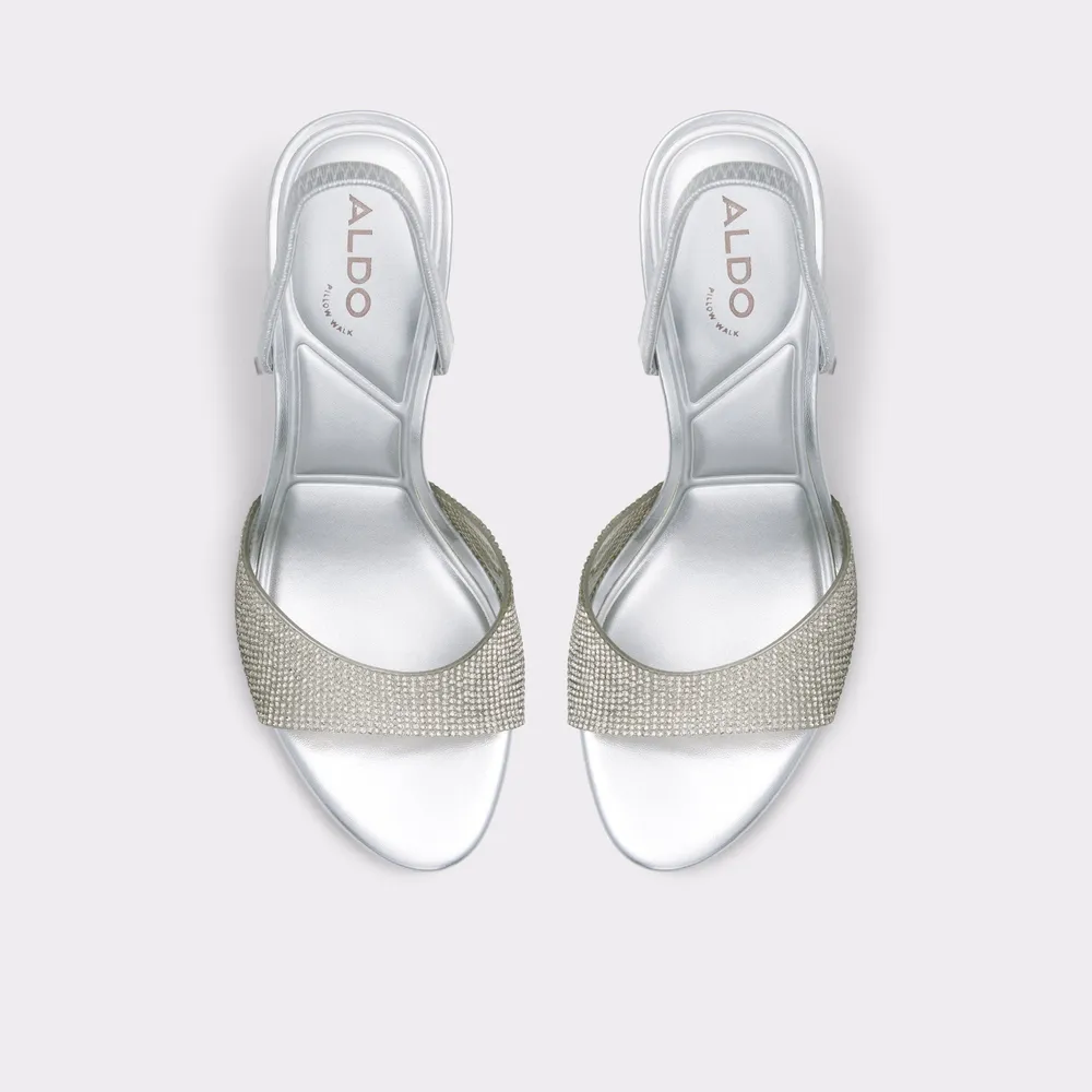 Aitana Argent Synthetic Femmes Sandales à talon | ALDO Canada
