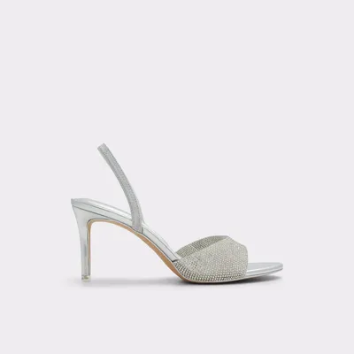 Aitana Argent Synthetic Femmes Sandales à talon | ALDO Canada
