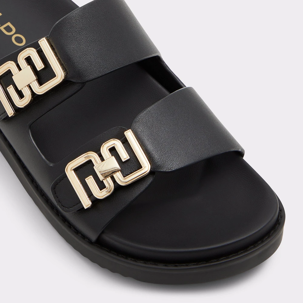 Alessie Black Women's Flat Sandals | ALDO Canada