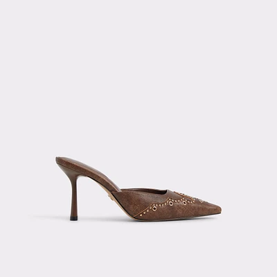 Amarilla Medium Brown Women's Mule slides | ALDO US