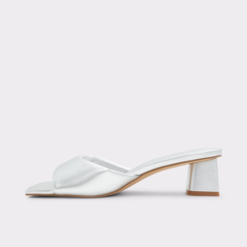 Aneka Silver Women's Heeled mules | ALDO Canada