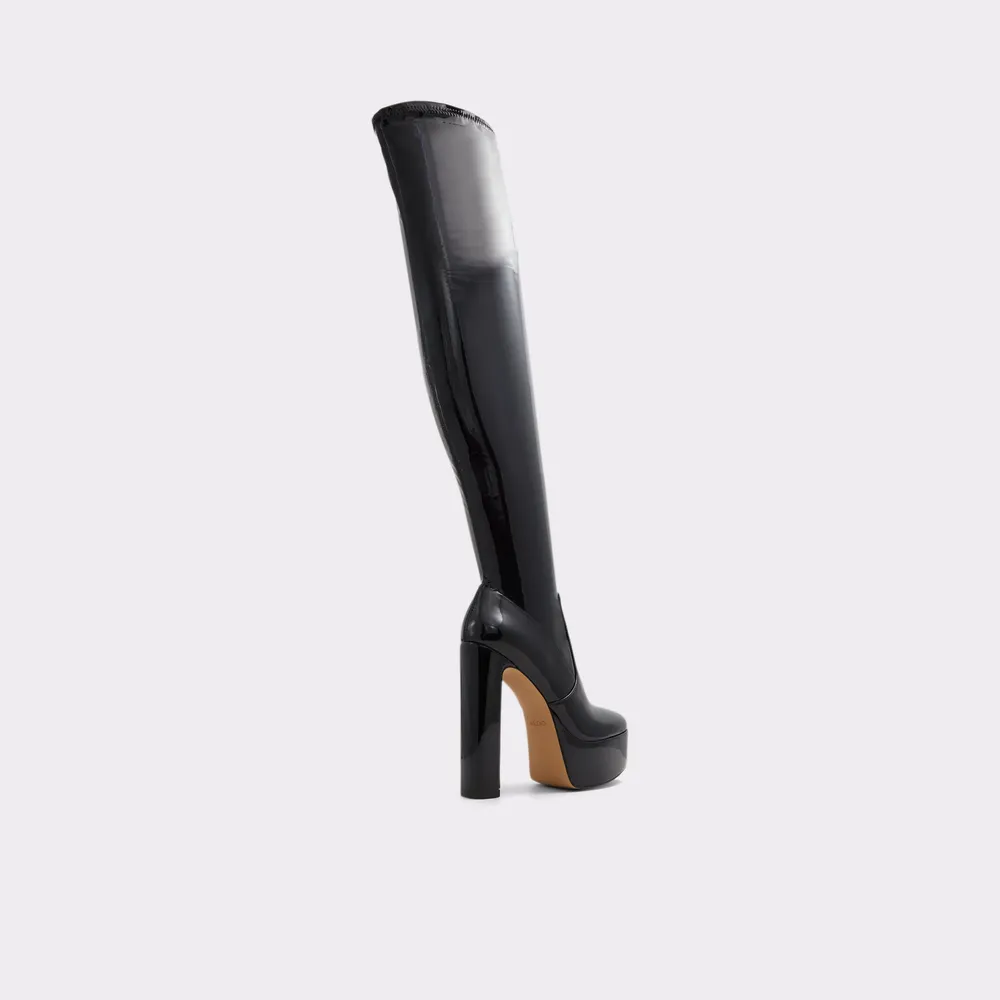 Astelawan Black Synthetic Patent Women's Tall Boots | ALDO US