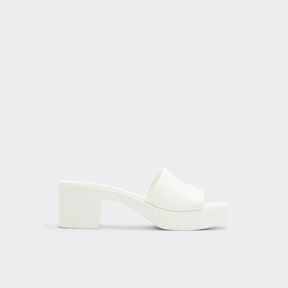 Babbie White Women's Heeled Mules | ALDO Canada