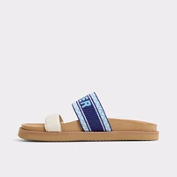 Beachvacay White/Blue Women's Footbed sandals | ALDO Canada
