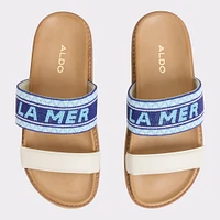 Beachvacay White/Blue Women's Footbed sandals | ALDO Canada
