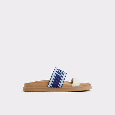 Beachvacay White/Blue Women's Footbed sandals | ALDO Canada