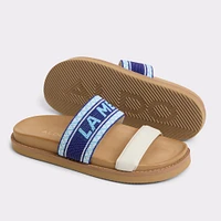 Beachvacay White/Blue Women's Footbed sandals | ALDO Canada