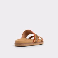 Beachvacay Brown Multi Women's Footbed sandals | ALDO Canada
