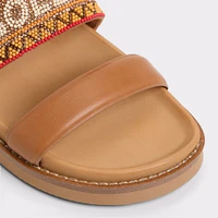 Beachvacay Brown Multi Women's Footbed sandals | ALDO Canada
