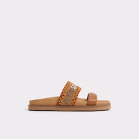 Beachvacay Brown Multi Women's Footbed sandals | ALDO Canada