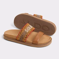 Beachvacay Brown Multi Women's Footbed sandals | ALDO Canada