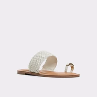 Beachwalk White/Bone Women's Flat Sandals | ALDO Canada