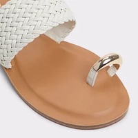 Beachwalk White/Bone Women's Flat Sandals | ALDO Canada