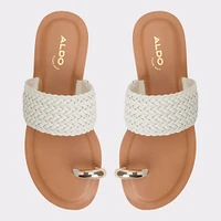 Beachwalk White/Bone Women's Flat Sandals | ALDO Canada