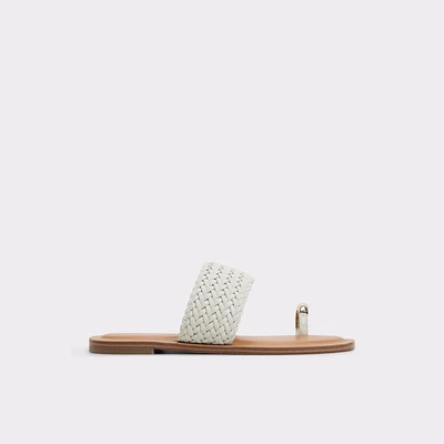 Beachwalk White/Bone Women's Flat Sandals | ALDO Canada