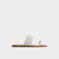 Beachwalk White/Bone Women's Flat Sandals | ALDO Canada