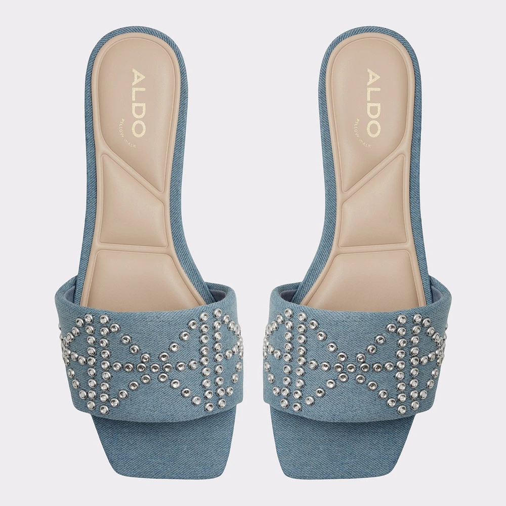Bentariel Medium Blue Women's Flat Sandals | ALDO Canada