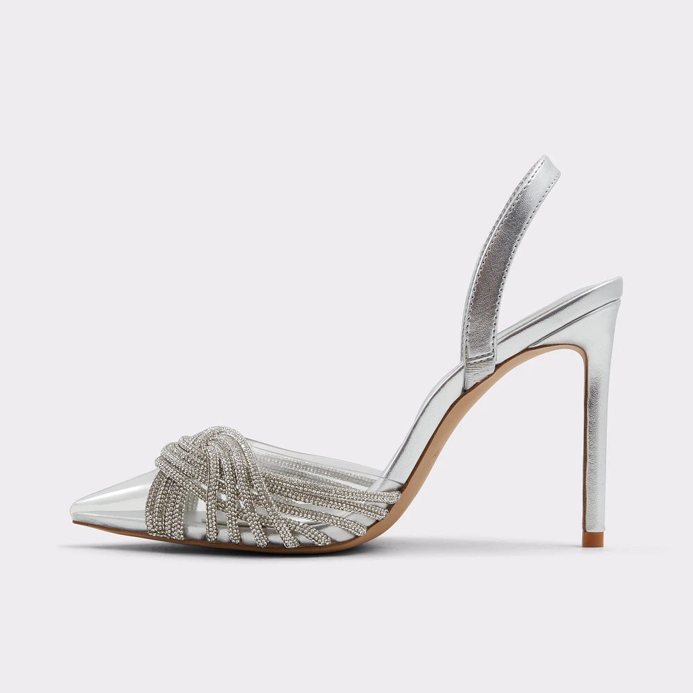 Bethy Silver Women's Strappy Heels | ALDO Canada