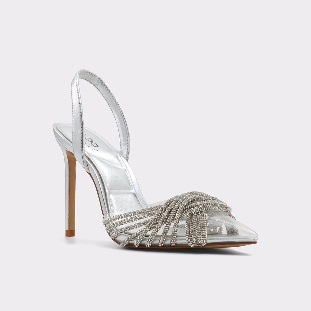 Bethy Silver Women's Strappy Heels | ALDO Canada