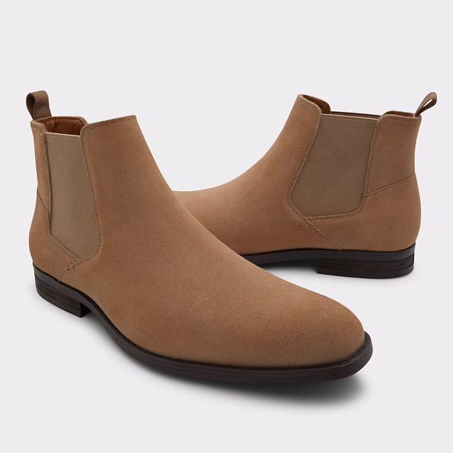 mens beige dress boots Barefoot Ankle Boots Men Nubuck Beige | Calf Leather main image 1