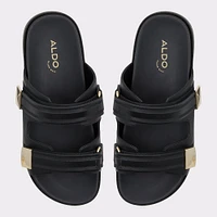 Coralina Black Women's Flat Sandals | ALDO Canada