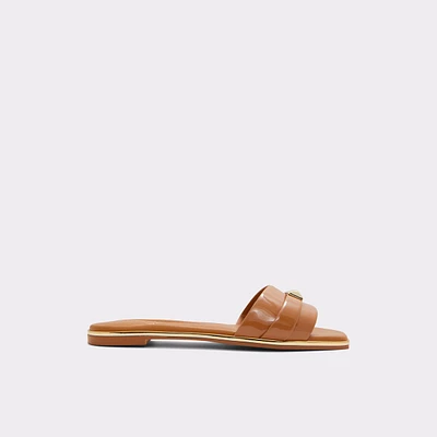 Darine Dark Beige Women's Flat Sandals | ALDO Canada