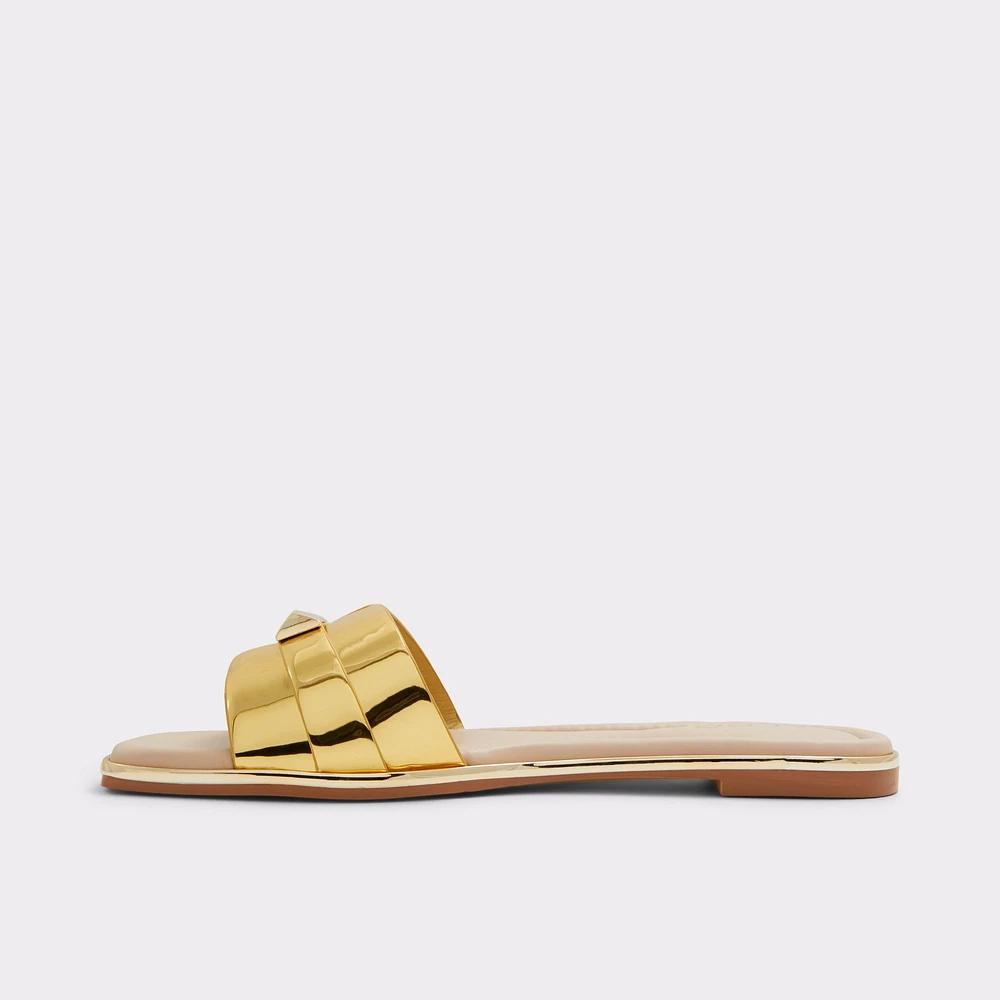 Darine Gold Women's Flat Sandals | ALDO US