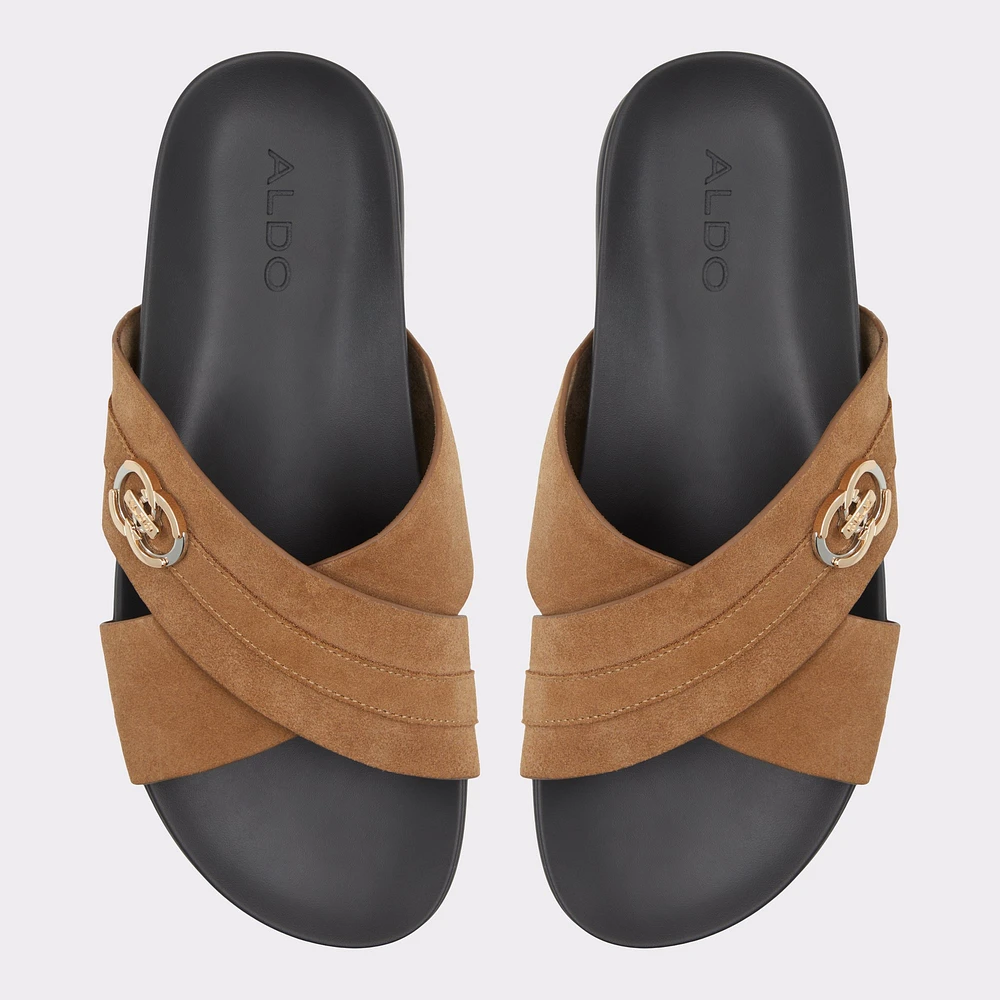 Delmar Open Brown Men's Slides | ALDO Canada