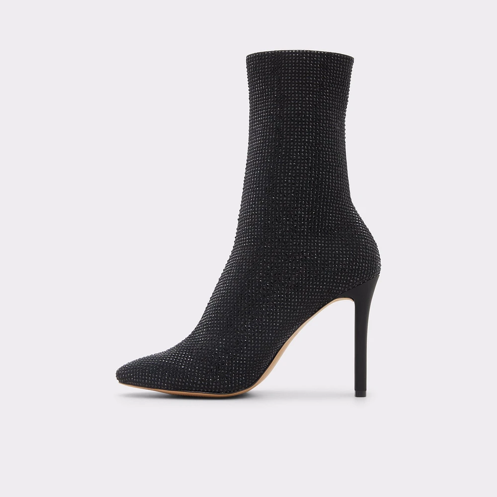 Delylah Black Textile Mixed Material Women's Sock boots | ALDO Canada