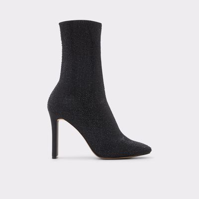 Delylah Black Textile Mixed Material Women's Dress boots | ALDO US