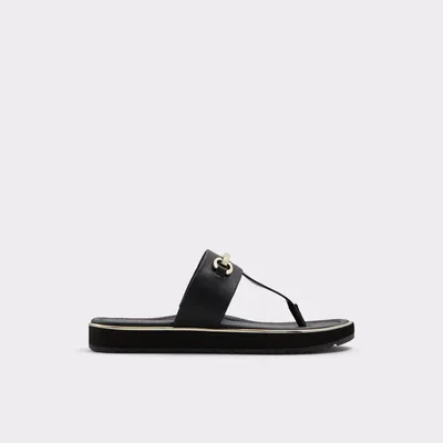 Deverena Black Women's Flat Sandals | ALDO US