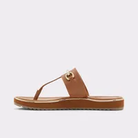 Deverena Dark Beige Women's Flat Sandals | ALDO US