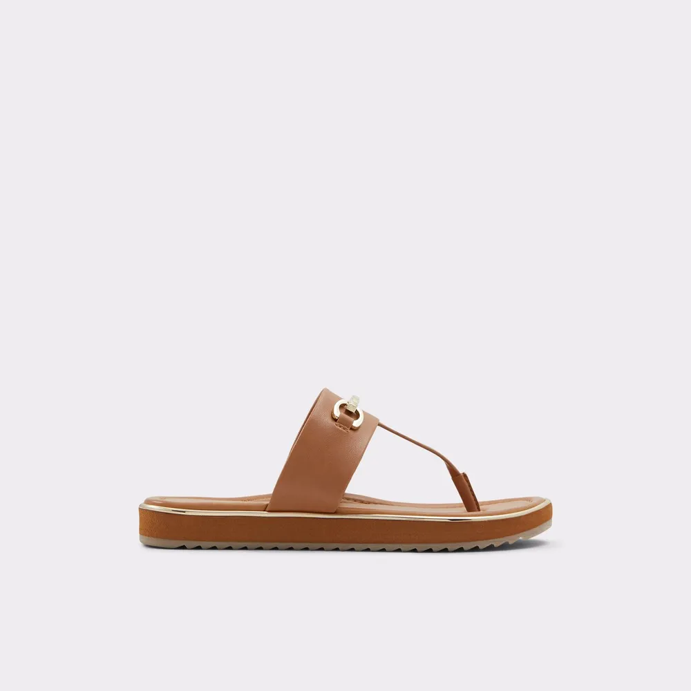 Deverena Dark Beige Women's Flat Sandals | ALDO US