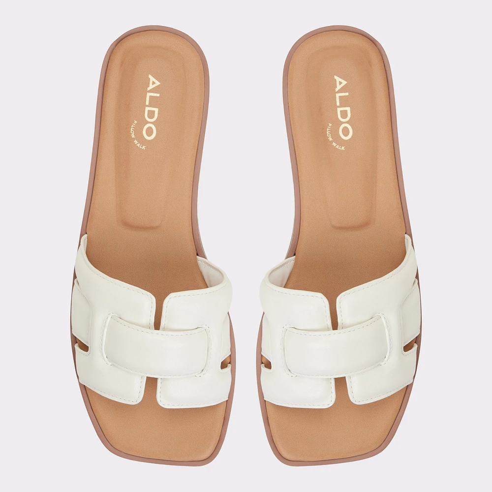 Eleny White Women's Flat Sandals | ALDO Canada