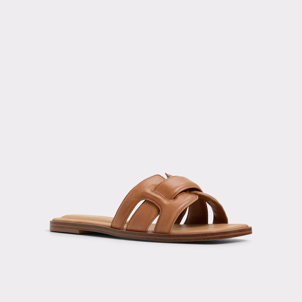 Eleny Medium Brown Women's Flat Sandals | ALDO Canada