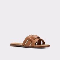 Eleny Medium Brown Women's Flat Sandals | ALDO Canada