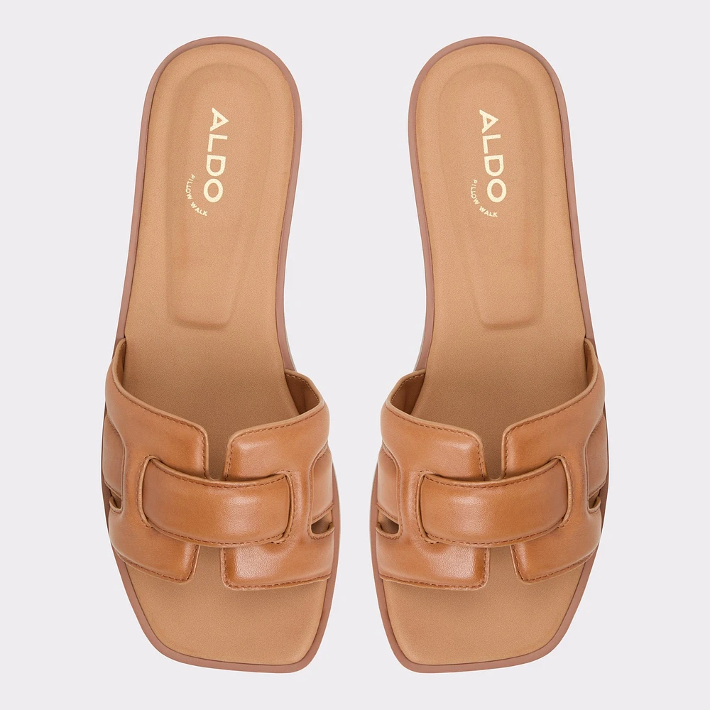 Eleny Medium Brown Women's Flat Sandals | ALDO Canada