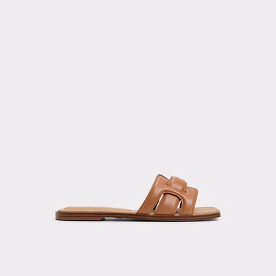 Eleny Medium Brown Women's Flat Sandals | ALDO Canada