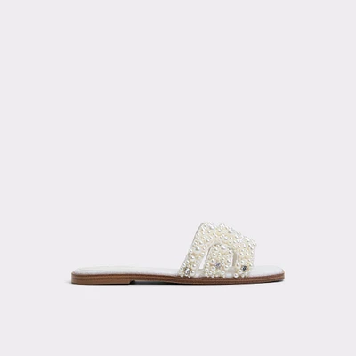 Eleny White Multi Women's Flat Sandals | ALDO Canada