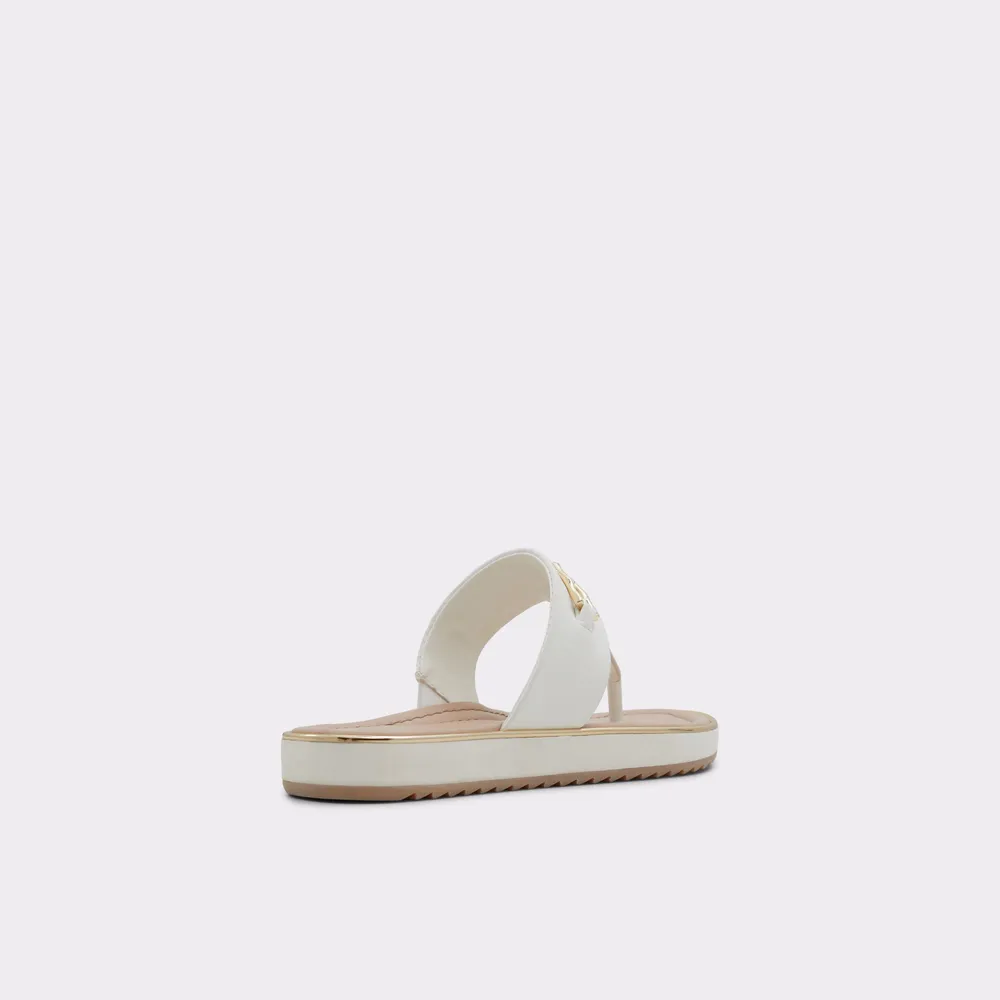 Enorel White Women's Flat Sandals | ALDO US