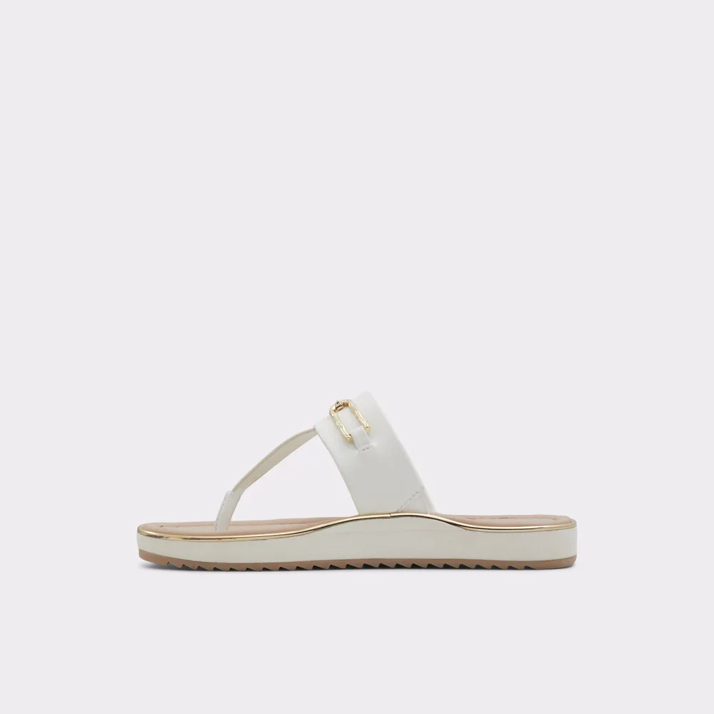 Enorel White Women's Flat Sandals | ALDO US