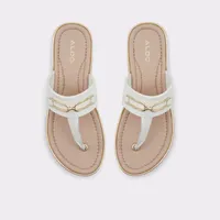 Enorel White Women's Flat Sandals | ALDO US